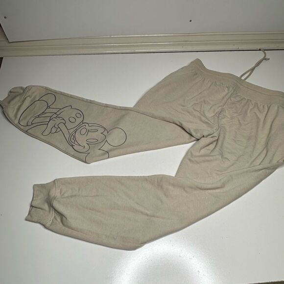Disney Mickey Mouse Beige/Cream Women's Super Soft Bottoms in size Medium - Picture 3 of 11